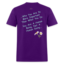 Load image into Gallery viewer, &quot;Human Being T shirt* - purple