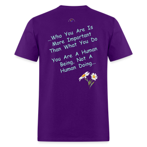 "Human Being T shirt* - purple