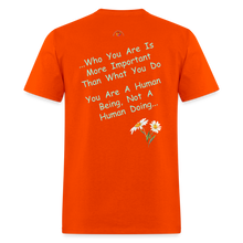 Load image into Gallery viewer, &quot;Human Being T shirt* - orange