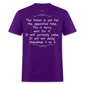 Habakkuk 2 vs 3 -Fruit of the Loom Men's Tee - purple