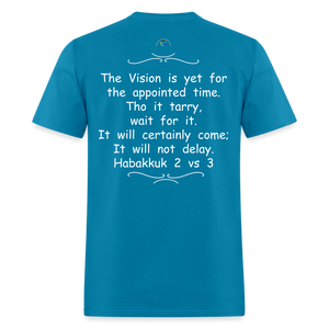 Habakkuk 2 vs 3 -Fruit of the Loom Men's Tee - turquoise