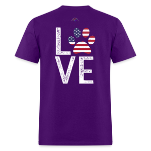 Patriotic PAW Love - purple