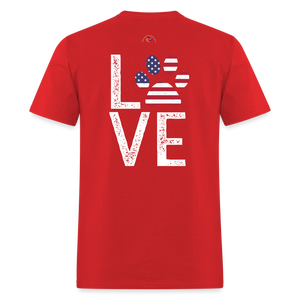 Patriotic PAW Love - red