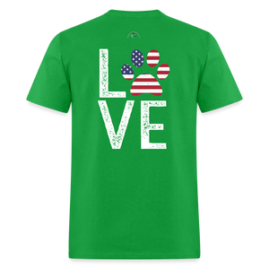 Patriotic PAW Love - bright green