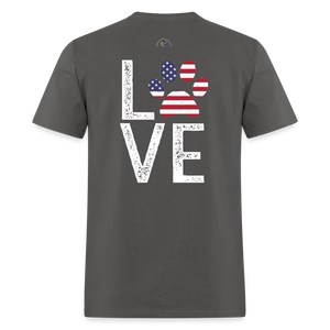 Patriotic PAW Love - charcoal