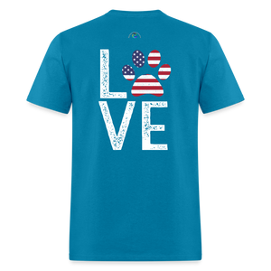 Patriotic PAW Love - turquoise