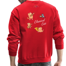 Load image into Gallery viewer, Musical Cats Crewneck Sweatshirt - red