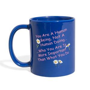 "Human Being" - Full Color Mug - royal blue