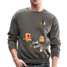 Load image into Gallery viewer, Musical Cats Crewneck Sweatshirt - asphalt gray