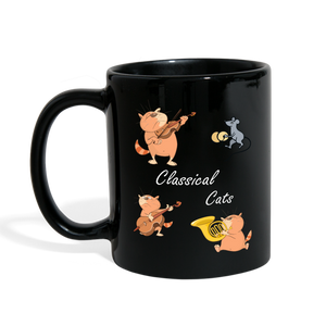 Meow-lodic Cats  Full Color Mug - black