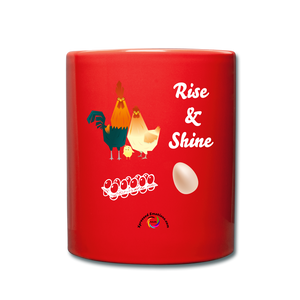 Rise & Shine Full Color Mug - red