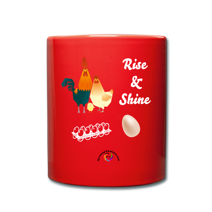 Rise & Shine Full Color Mug - red