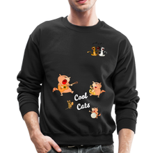 Load image into Gallery viewer, Musical Cats Crewneck Sweatshirt - black