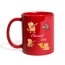 Load image into Gallery viewer, Meow-lodic Cats  Full Color Mug - red