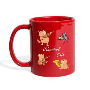 Meow-lodic Cats  Full Color Mug - red