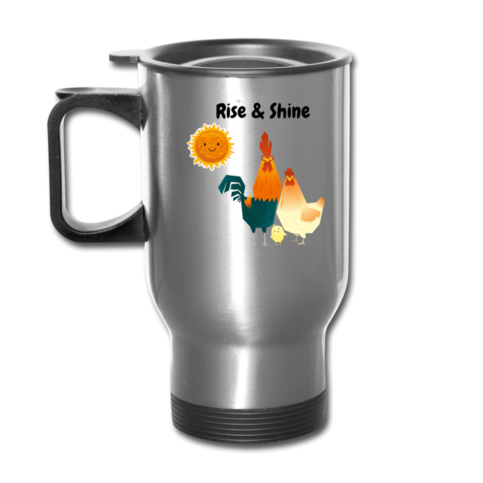 Rise & Shine Travel Mug - silver