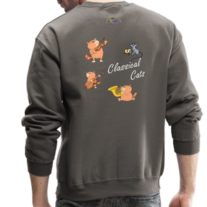 Musical Cats Crewneck Sweatshirt - asphalt gray