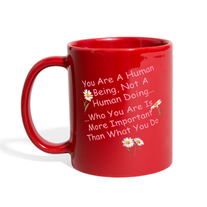 "Human Being" - Full Color Mug - red