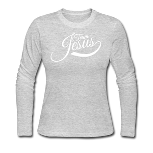 Team Jesus - Women's Long Sleeve Jersey T-Shirt - gray