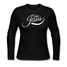 Load image into Gallery viewer, Team Jesus - Women&#39;s Long Sleeve Jersey T-Shirt - black