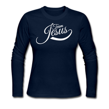 Load image into Gallery viewer, Team Jesus - Women&#39;s Long Sleeve Jersey T-Shirt - navy