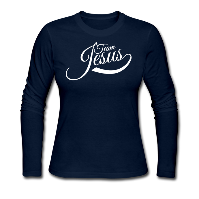 Team Jesus - Women's Long Sleeve Jersey T-Shirt - navy