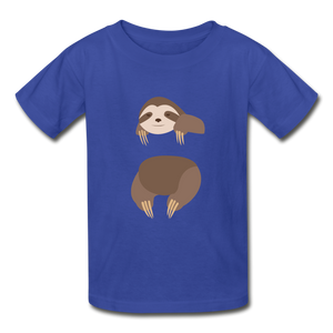 Sloth Hanes Youth Tagless T-Shirt - royal blue