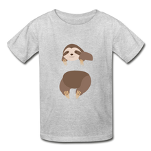 Load image into Gallery viewer, Sloth Hanes Youth Tagless T-Shirt - heather gray