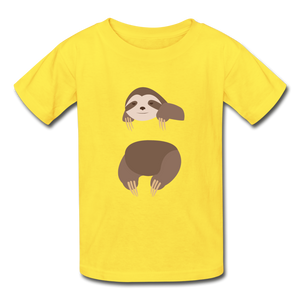 Sloth Hanes Youth Tagless T-Shirt - yellow