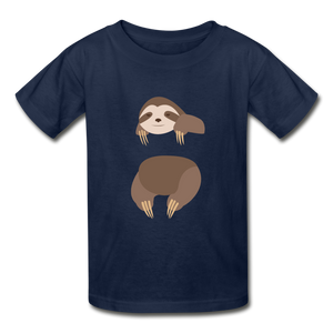 Sloth Hanes Youth Tagless T-Shirt - navy