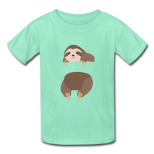 Load image into Gallery viewer, Sloth Hanes Youth Tagless T-Shirt - deep mint