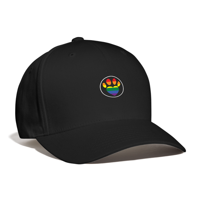 Rainbow Pet Paw - Baseball Cap - black