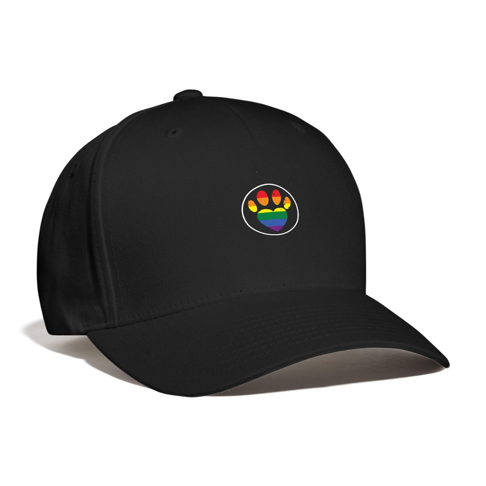 Rainbow Pet Paw - Baseball Cap - black