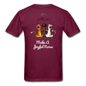 Make A Joyful Noise-Gildan Ultra Cotton Adult T-Shirt - burgundy