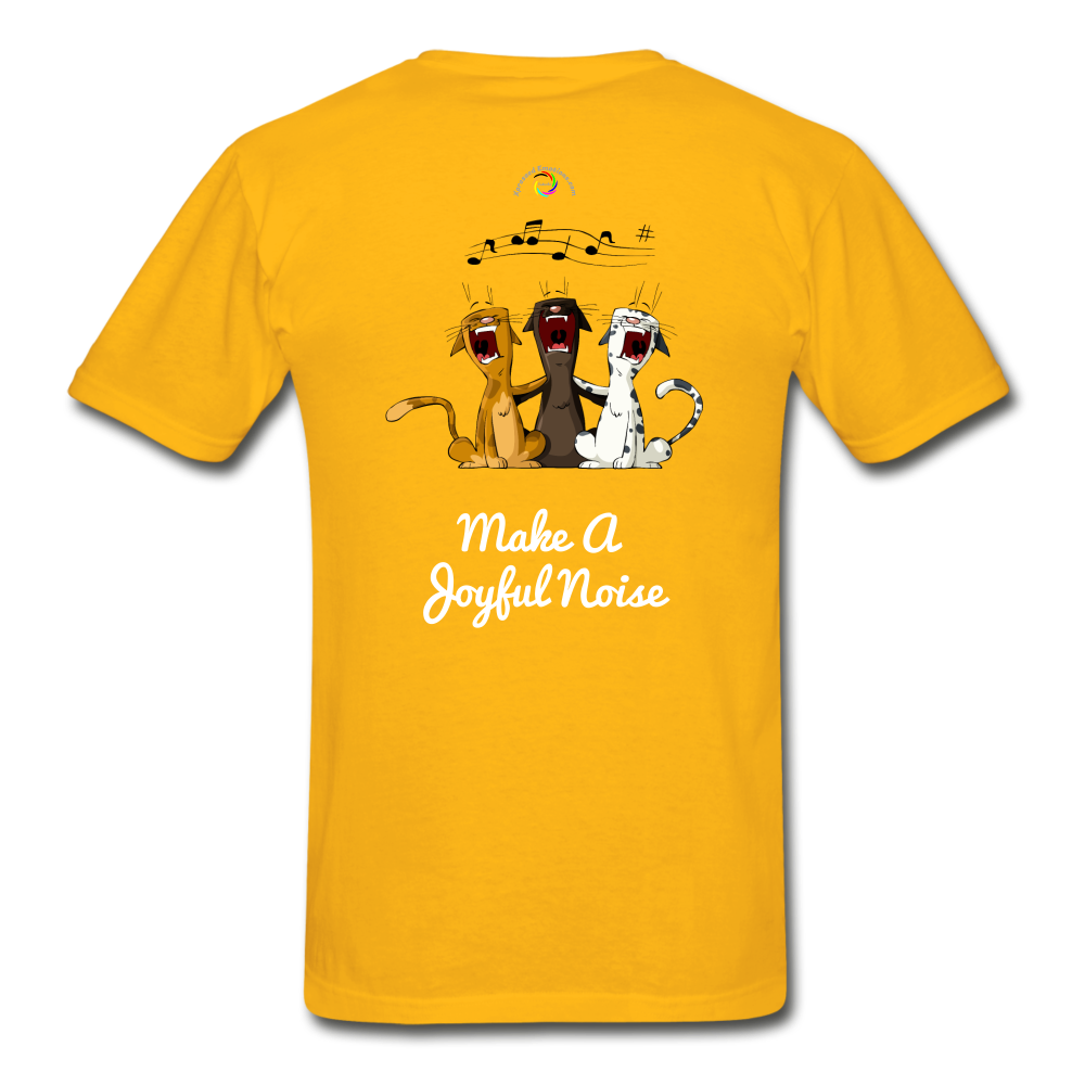 Make A Joyful Noise-Gildan Ultra Cotton Adult T-Shirt - gold