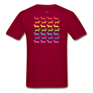 Rainbow Dogs - dark red