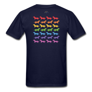 Rainbow Dogs - navy