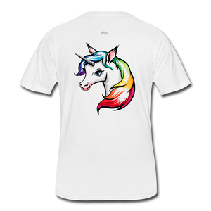 Rainbow Unicorn Men’s 50/50 T-Shirt - white