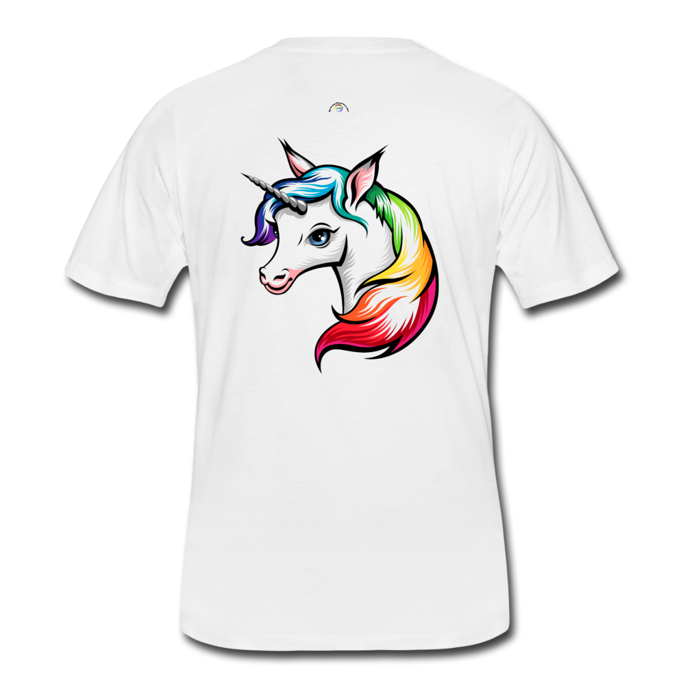 Rainbow Unicorn Men’s 50/50 T-Shirt - white