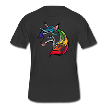 Load image into Gallery viewer, Rainbow Unicorn Men’s 50/50 T-Shirt - black