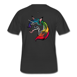 Rainbow Unicorn Men’s 50/50 T-Shirt - black