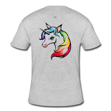 Load image into Gallery viewer, Rainbow Unicorn Men’s 50/50 T-Shirt - heather gray