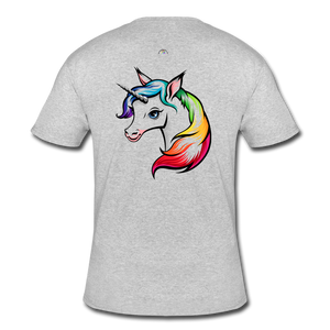 Rainbow Unicorn Men’s 50/50 T-Shirt - heather gray