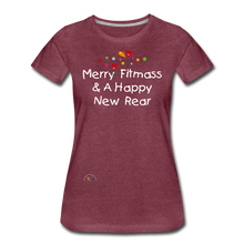 Load image into Gallery viewer, Happy Holiday Humor - Women’s Premium T-Shirt - heather burgundy