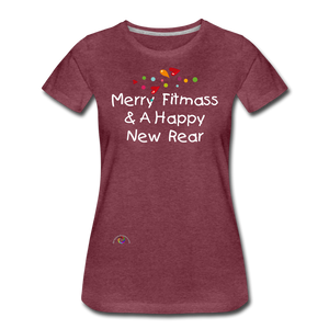 Happy Holiday Humor - Women’s Premium T-Shirt - heather burgundy