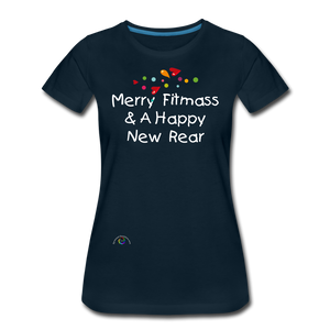 Happy Holiday Humor - Women’s Premium T-Shirt - deep navy