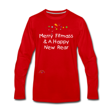 Load image into Gallery viewer, Holiday Humor- Happy New Rear- Premium Long Sleeve T-Shirt - red