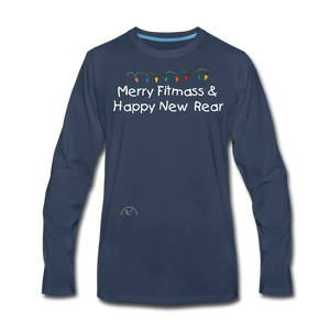 Holiday Humor -Unisex Premium Long Sleeve T-Shirt - navy