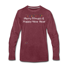 Load image into Gallery viewer, Holiday Humor -Unisex Premium Long Sleeve T-Shirt - heather burgundy