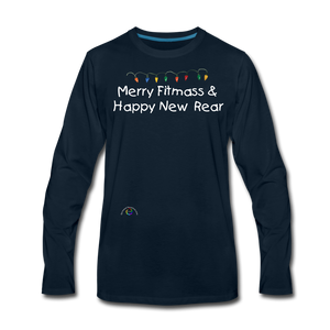 Holiday Humor -Unisex Premium Long Sleeve T-Shirt - deep navy